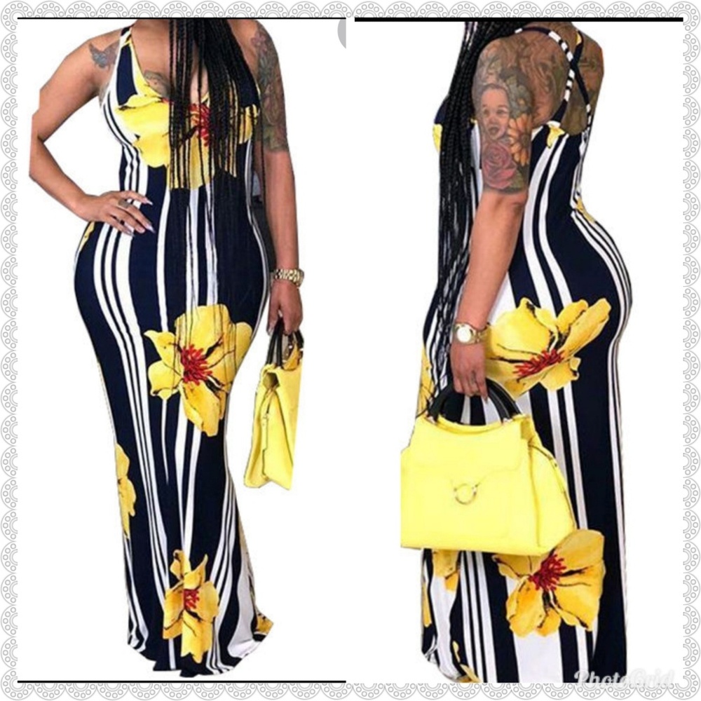 sz XXL V-neck, maxi dress